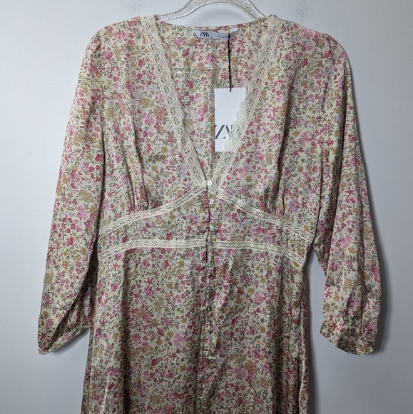 ZARA SS21 FLORAL PRINT TUNIC DRESS 8277/399 - Picture 9 of 12